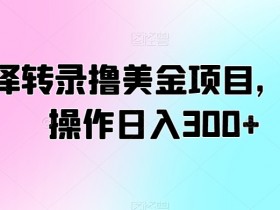 翻译转录赚钱：轻松日入300+美金项目实操揭秘-54创业网