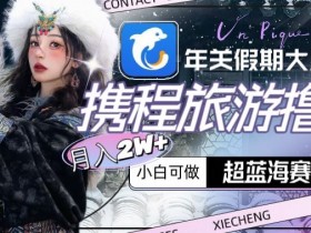 携程旅游赚钱攻略：年关假期超蓝海赛道，轻松月入2w+-54创业网