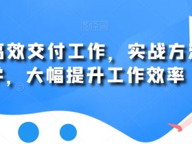 AI高效工作实战：5个方法大幅提升交付效率-54创业网