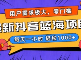 抖音带货蓝海项目：零门槛日赚1000+，揭秘1小时轻松赚钱秘籍-54创业网