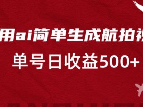 AI航拍视频赚钱：简单复制粘贴日赚500+【新手必看】-54创业网