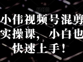 张小伟视频号混剪带货教程：零基础3天学会爆款剪辑实操技巧-54创业网