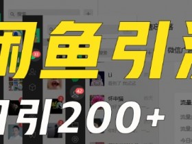 闲鱼引流法6980元？日引200+创业粉，居家创业日赚2000+保姆教程-54创业网