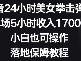 抖音美女拳击弹幕赚钱：5小时收入1700+，新手保姆级教程【揭秘】-54创业网