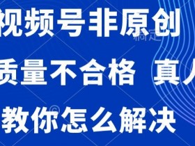 视频号违规怎么办？非原创内容质量不合格真人验证解决方法大揭秘-54创业网