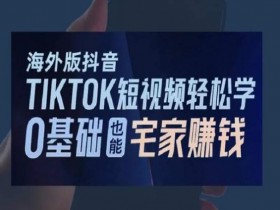 TikTok短视频赚钱教程：0基础宅家玩转海外抖音轻松变现-54创业网