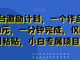 1分钟赚120元！小白专属复制粘贴项目揭秘：新平台激励计划-54创业网