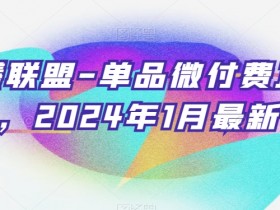2024年1月最新微付费正价起号课：臻曦联盟单品实操指南-54创业网