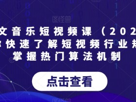 2024最新AI短视频课程：掌握热门算法机制与行业规则-54创业网