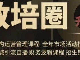 旺仔爸爸教培圈课程：运营管理招生引流全套课+同城自播方案-54创业网