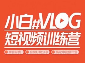 小白VLOG训练营：零基础学带货直播·好物分享·短视频变现技巧-54创业网