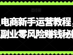 闲鱼电商新手教程：零风险副业赚钱秘籍，轻松运营闲鱼店铺-54创业网