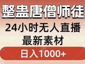 整蛊唐僧师徒无人直播素材：小白一学就会，轻松日入1000+【揭秘】-54创业网