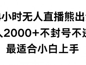 快手熊出没无人直播24小时不封号：日赚2000+小白保姆级教程大揭秘-54创业网