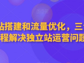 独立站搭建与流量优化课程：3步解决独立站运营难题-54创业网