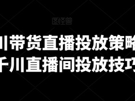 巨量千川直播带货投放技巧：3步引爆销量的实战策略-54创业网