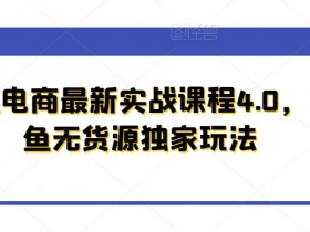 闲鱼电商实战课程4.0：无货源独家玩法，轻松赚钱秘籍-54创业网