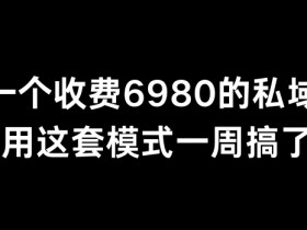 6980元私域项目揭秘：3人一周赚6万+的暴利模式实操分享-54创业网