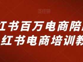 小红书电商培训：百万陪跑实战教程，快速掌握电商运营技巧-54创业网