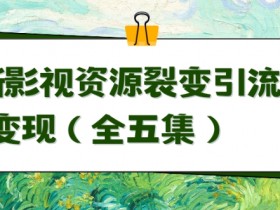 最新影视资源裂变引流变现：5集全揭秘自动引流成交技巧-54创业网