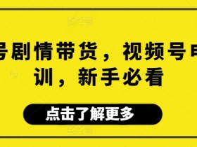 视频号剧情带货怎么玩？新手必看电商培训教程，快速上手赚钱-54创业网