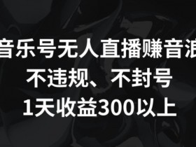 音乐号无人直播赚音浪秘诀：不违规日入300+，封号风险全避坑-54创业网