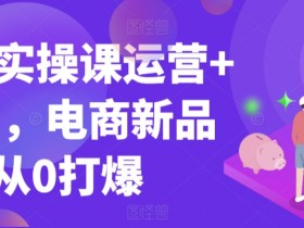 电商运营推广实操课：99节课教你从0打爆新品-54创业网