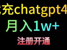 ChatGPT4代充赚钱秘籍：日入500+精准引流变现技巧大公开-54创业网