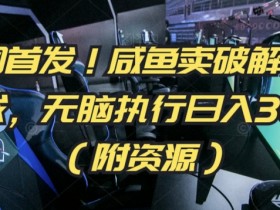 咸鱼卖破解版小游戏赚钱吗？日入300+实操教程（附资源）-54创业网