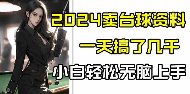2024台球赚钱秘籍：小白轻松日入几千，无脑上手卖台球资料-54创业网