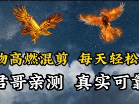动物混剪教程：5分钟学会超燃剪辑，轻松日更5条爆款视频！-54创业网