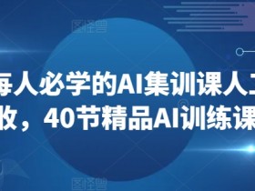2024AI创收集训课：40节精品人工智能训练，每人必学-54创业网