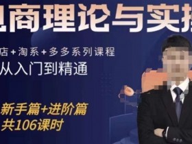 新手到精通：电商实操课（抖店+淘系+多多）理论与实战全攻略-54创业网