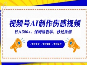 AI制作伤感视频号日赚500+：保姆级教学大揭秘-54创业网