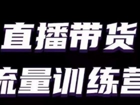 小白主播必学：直播带货流量训练营，7天速成爆单秘籍-54创业网