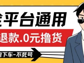 0元撸货百分百成功：全平台通用活退款不死号，长期可做+撸运费保姆教程-54创业网