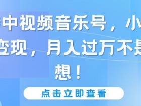 中视频音乐号变现秘籍：小白副业月入过万实战攻略-54创业网