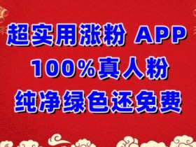 100%真人粉APP：超实用涨粉神器纯净免费，轻松涨粉不犯愁【揭秘】-54创业网
