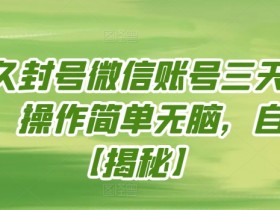 微信账号三天解封技巧：永久封号自救攻略，亲测有效速看！-54创业网