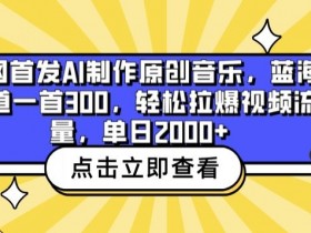 AI原创音乐制作教程：蓝海赛道单日2000+流量，一首赚300元【揭秘】-54创业网