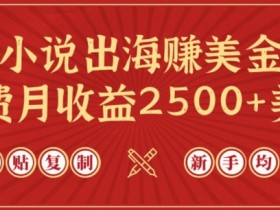小说出海赚美金：ChatGPT粘贴复制月入2500+美金，新手轻松玩转【揭秘】-54创业网