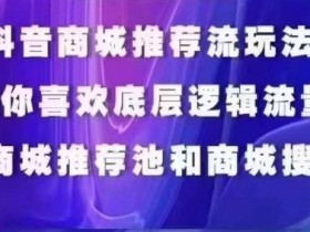 抖音商城运营课程：猜你喜欢入池、搜索推荐与人群标签优化技巧-54创业网