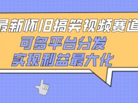 怀旧搞笑视频赛道：多平台分发秘籍，轻松实现收益最大化-54创业网