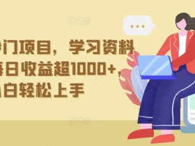 抖音学习资料拉新项目：冷门暴利日赚1000+，新手小白速看揭秘-54创业网