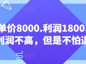 高利润低风险项目：客单价8000赚1800，退货无忧【付费文章】-54创业网