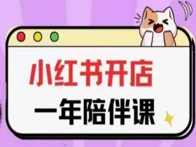 小红书开店教程：0基础1年玩赚攻略，三九陪伴课更新版-54创业网
