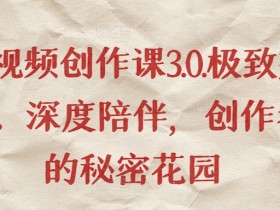 短视频创作课3.0：零基础到爆款实战，手把手教你玩转流量密码-54创业网