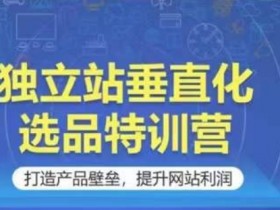 独立站垂直选品特训营：3步打造爆款产品壁垒，利润翻倍秘籍-54创业网