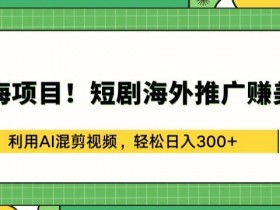 短剧海外推广赚美金：AI混剪视频日入300+蓝海项目揭秘-54创业网