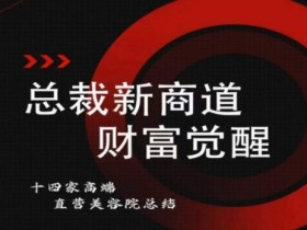 总裁新商道：美业老板必修课，美容院经营秘诀+疑难杂症全解决-54创业网